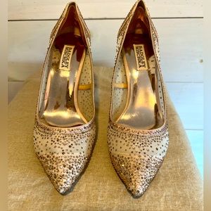 Badgley Mischka Rose Colored Heels